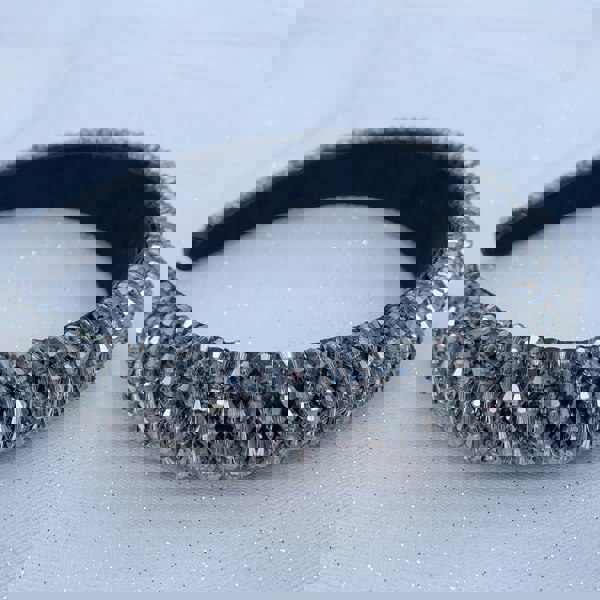 beaded headband grey black