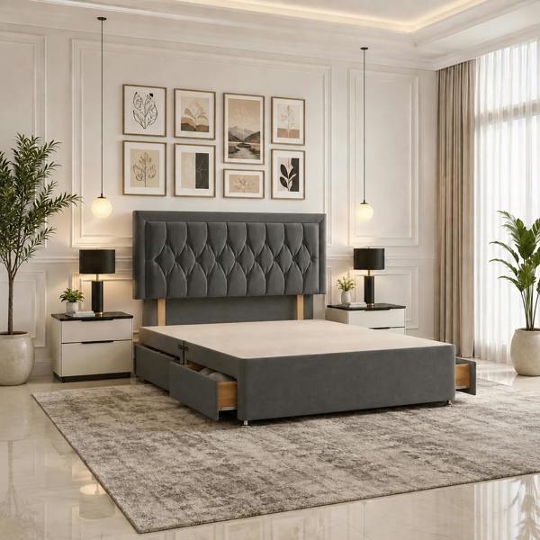 Paradise Beds Aima Divan Bed Set With Headboard