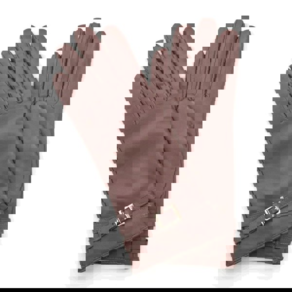 Infinity Leather Women's Genuine Leather Adjustable Wrist Buckle Gloves