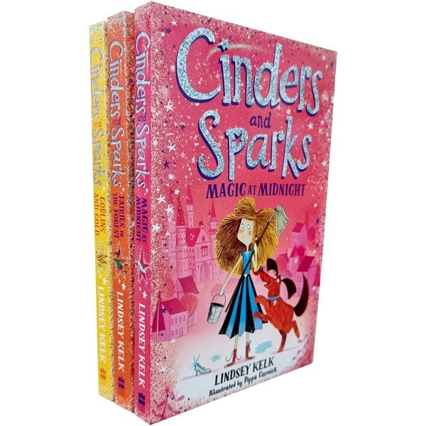 Cinders and Sparks Set by Lindsey Kelk (Magic at Midnight, Fairies in the Forest, Goblins and Gold)