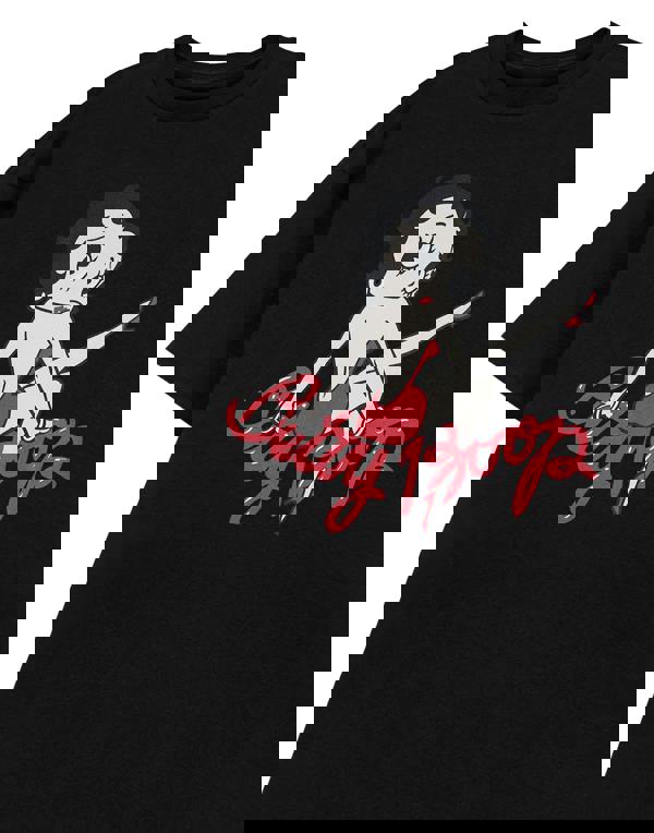 Betty Boop Womens Black Leg Short Sleeved T-Shirt