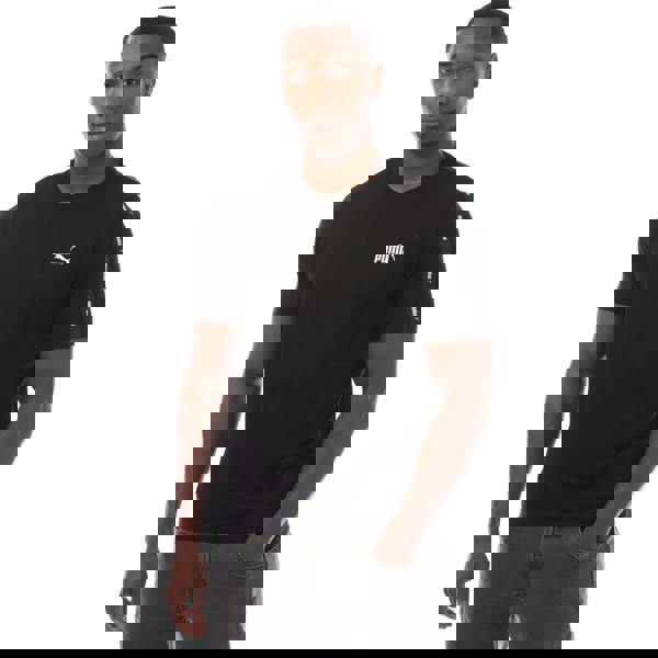 Puma Mens Essential Tape Regular T-Shirt - Black - 