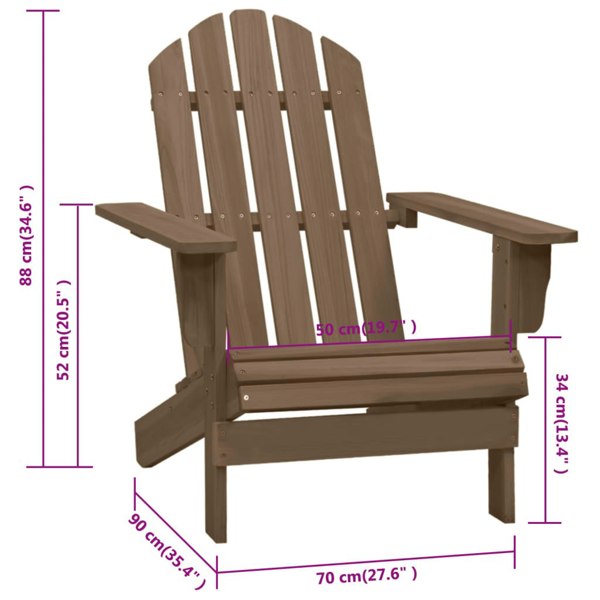 Berkfield Garden Chair Wood Brown