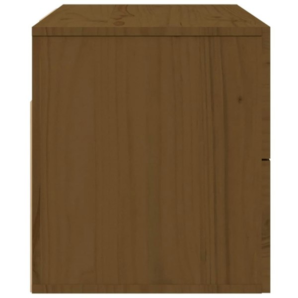 Berkfield Wall-mounted Bedside Cabinet Honey Brown 50x36x40 cm