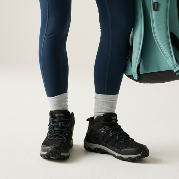 Regatta Womens Edgepoint IV Mid Cut Walking Boots - Black/Storm Blue