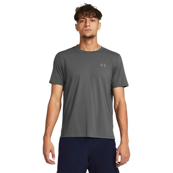 Under Armour Mens Launch Elite Short-Sleeved T-Shirt - Grey