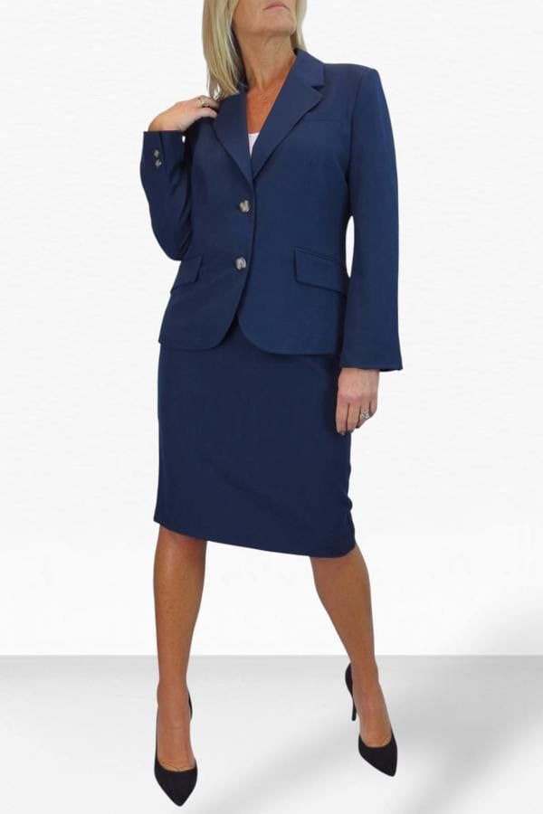 Paulo Due Women's 2 Piece Tailored Skirt Suit