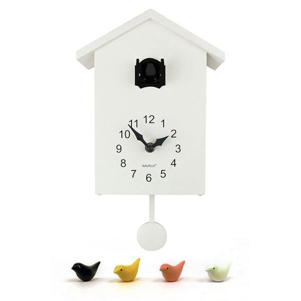 WALPLUS WC2088 - White Cuckoo Clock - Black Window