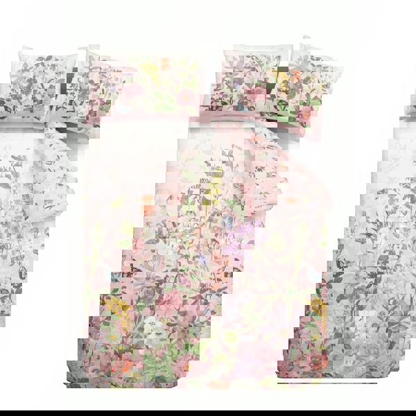 Catherine Lansfield RHS x Catherine Lansfield Enchanted Butterfly Garden So Soft Duvet Cover Set Pink