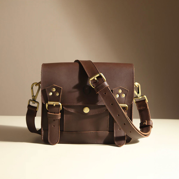 Dötch Club Anida Leather Satchel Bag - Brown