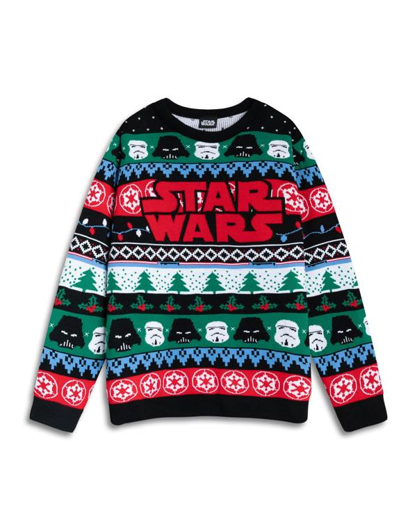 Star Wars Mens Multicoloured Logo Christmas Jumper