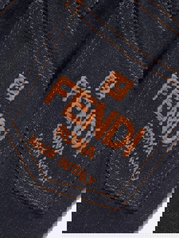 Fendi Kids Fendi Girls Slim Fit Jeans in Blue