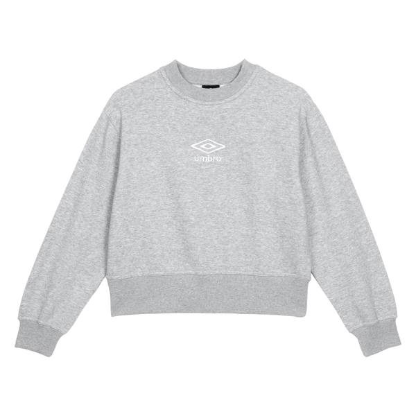 Umbro Womens/Ladies Core Boxy Sweatshirt - Grey Marl/White - 