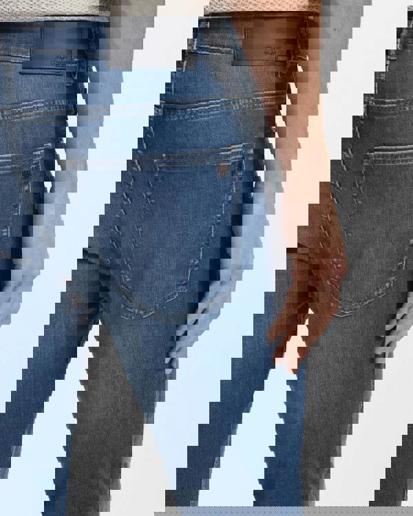 BOSS Orange Delaware Slim-Fit Jeans in Soft-Motion Denim - Medium Blue 422