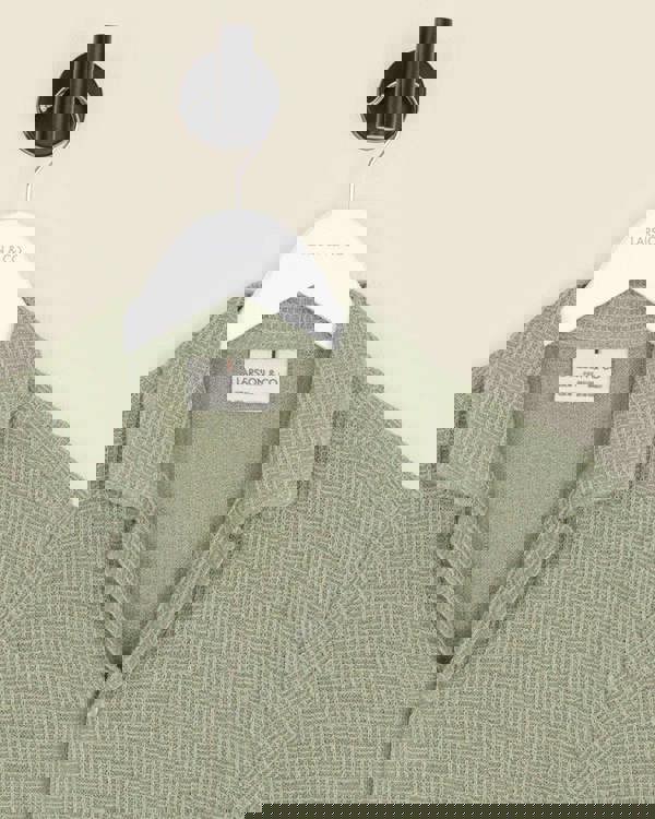 Larsson & Co Peder - Crochet Jacquard Short Sleeve Shirt