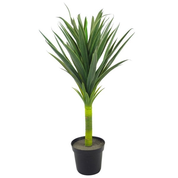 Leaf 90cm (3ft) Large Artificial Green Yukka Plant Spiky Tree Plant