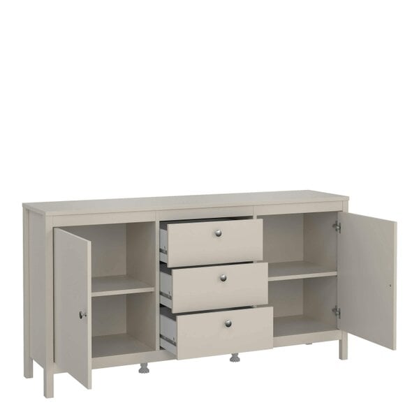 Wyld Haus Gossmere Natural Cashmere Sideboard 3 Drawers 2 Doors