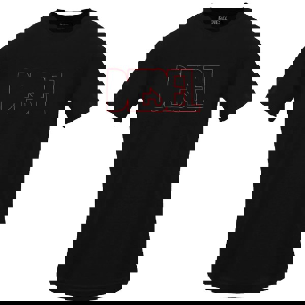 Diesel Outlined Logo Black Caviar T-Shirt