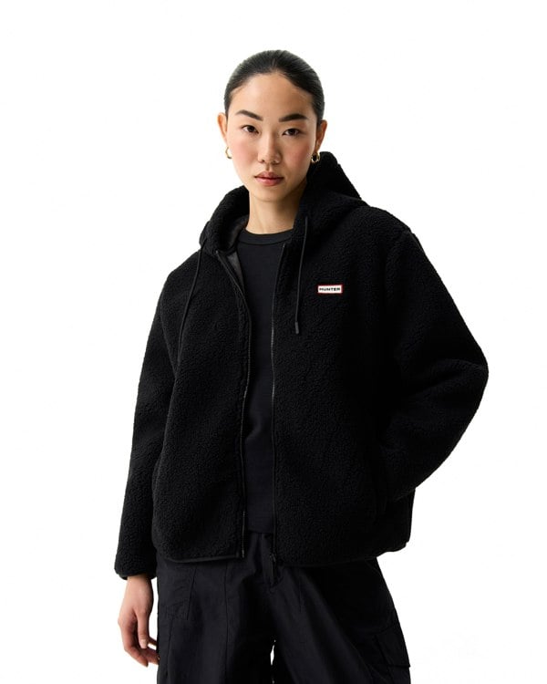Hunter Bonelle Womens Borg Fleece Jacket - Black