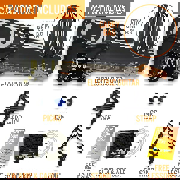 3rd Avenue Stateside Series Electric Guitar Pack - Rushmore Grey