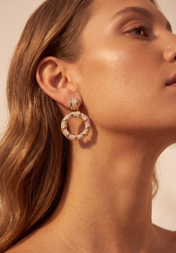 Latelita Chantilly Drop Earrings Gold