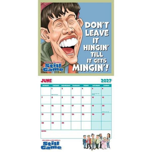Still Game Calendar 2027, Wall Calendars, Month To View, Entertainment, Gift