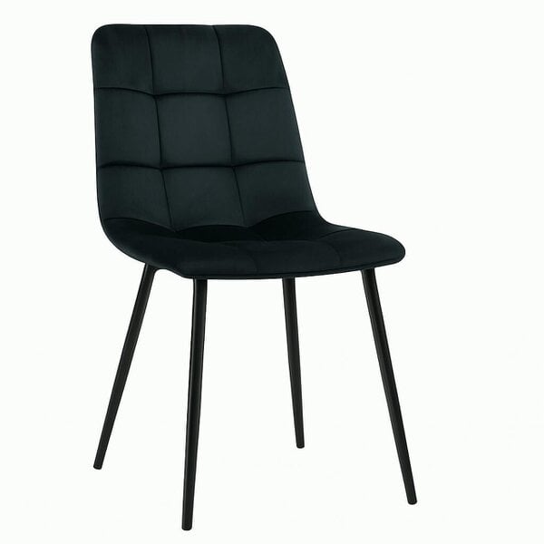 Kosy Koala Dining Table with 2 Black Velvet Chairs and 2 Stone Grey Benches Modern Dining Room Furniture Set