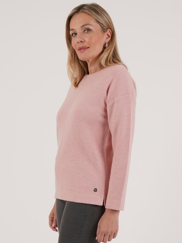 PennyPlain Crew Neck Long Sleeve Top - Blossom