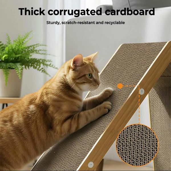 Skylos Cat Scratching Board House Corrugated Cardboard Cat Scratcher Indoor