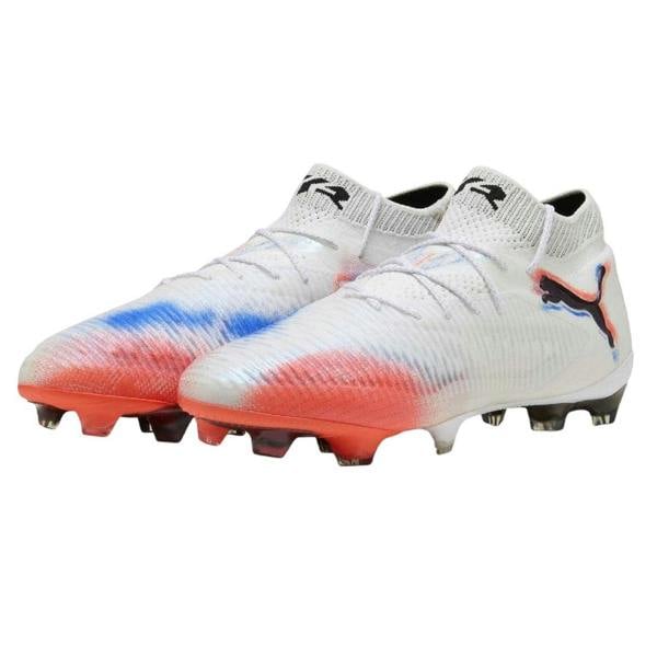 Puma Unisex Adult Future 8 Ultimate Firm Ground Football Boots - White/Black/Red - 