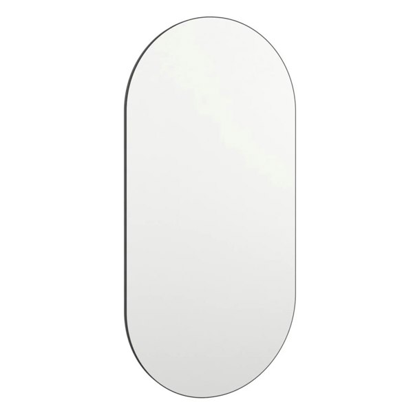 Berkfield Mirror with LED Lights 40x20 cm Glass Oval
