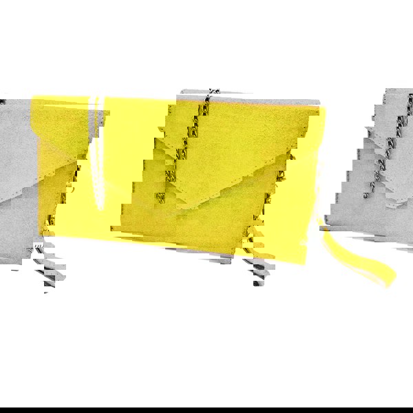 Kitise Genuine Italian Suede Envelope Style Cluth Bag Purse Flat Messenger Handbag