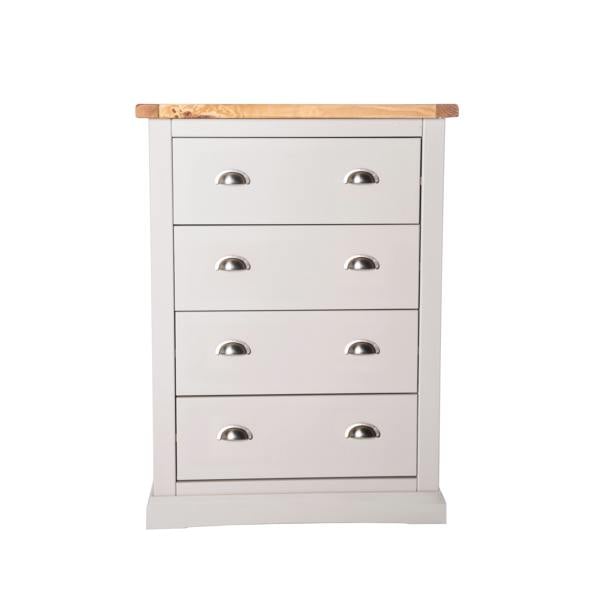 Loreo 4 Drawer Chest of Drawers Chrome Cup Handle