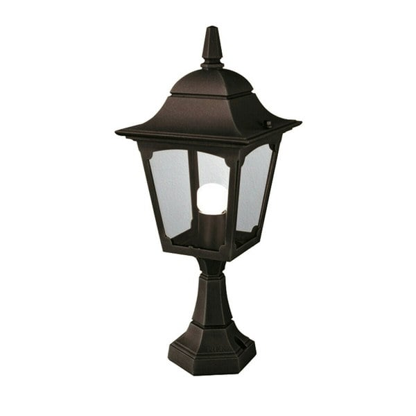 Outdoor IP44 1 Bulb Wall Ground Pedestal Lamp Light Black LED E27 100W d00307 Loops