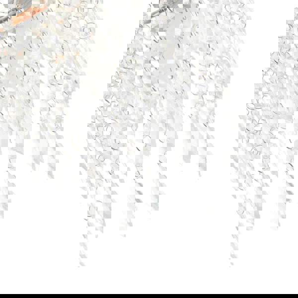 Modern Waterfall Design Copper Pendant Shade with Clear Acrylic Drops and Beads Image 5