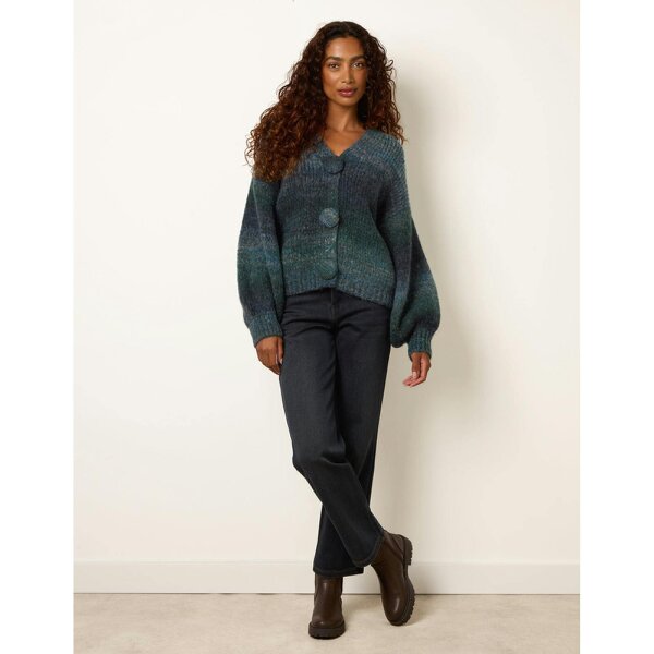 Blue Vanilla Stripe Pattern Cardigan