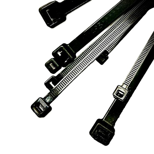 Fixaball Black Cable Zip Ties Nylon Long Short Small Thick Light Heavy Duty