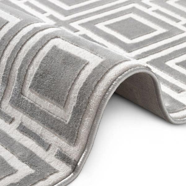 Hanse Home Shortpile Howlite Grey Rug – Modern Geometric