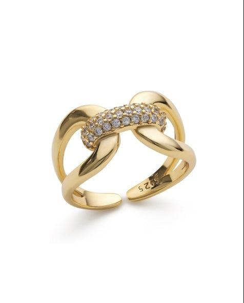 14K Gold Diamante Wrap Ring - Rings - Elk & Bloom