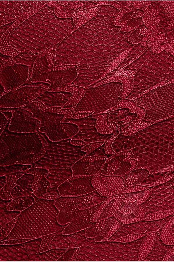 Off The Shoulder Lace Skater Mini Dress - Wine DR2563C