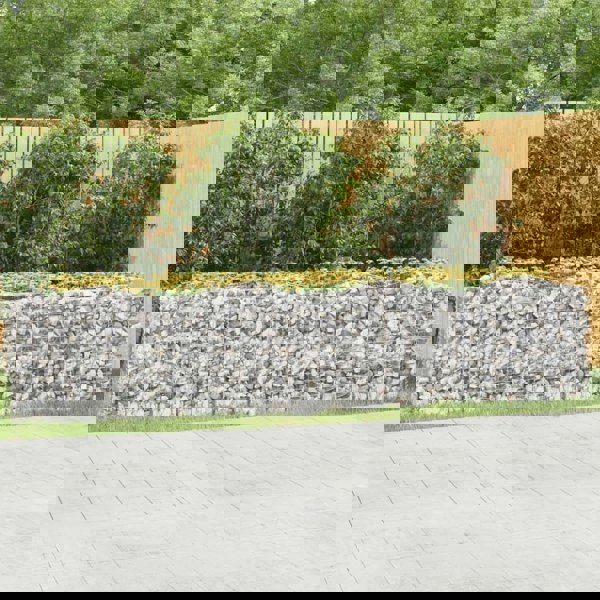 Berkfield Arched Gabion Raised Bed 400x50x100 cm Galvanised Iron