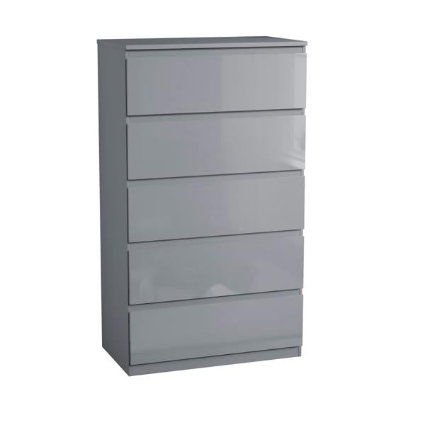 Vida Designs Glinton 5 Drawer Chest, Black