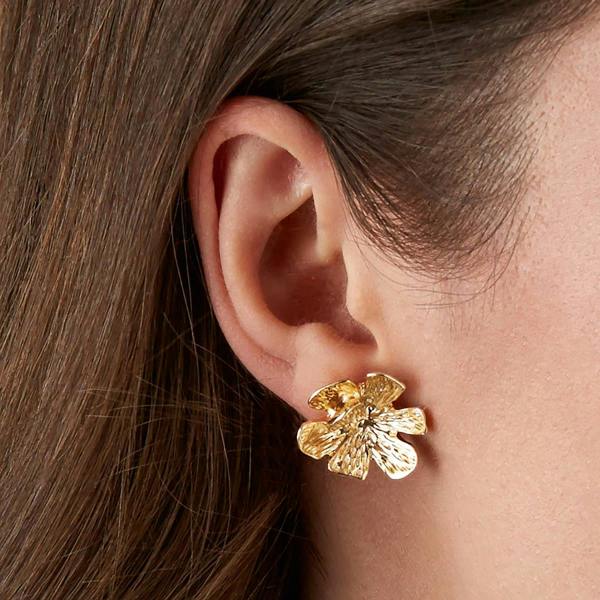Pia Bloom by Bloom Gold-Tone Flower Stud Earrings