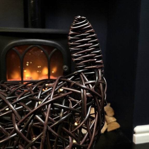 Samuel Alexander 65cm Battery Operated Rattan Woven Rudolph Reindeer with Warm White LEDs