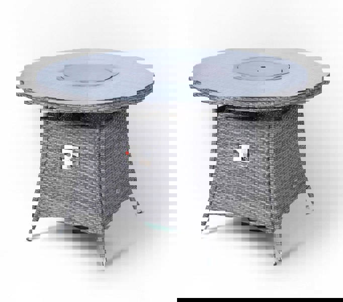 Giardino Fire Pit 4 Seater Round Rattan Dining Table