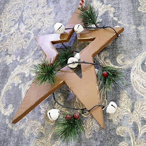25cm Wooden Hanging Star Decoration in Light Brown for Christmas Home Decor image 6