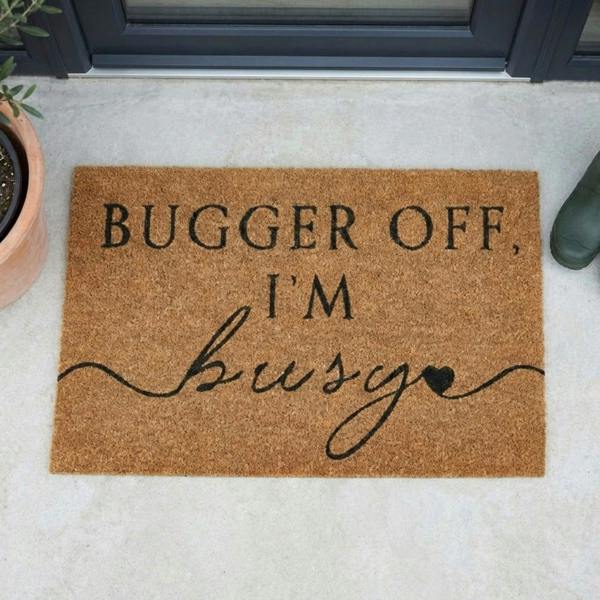 Garden Greatness Im Busy Printed Coir Doormat