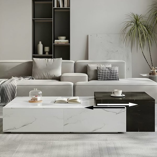 Erato Rectangle Nesting Coffee Table Set, Extendable-Weilai Concept-Weilai Concept