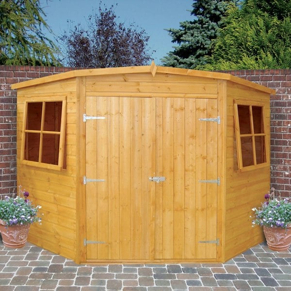 Shire Corner Shed 7x7 12mm interlock Clad wooden Shed - Best Shed