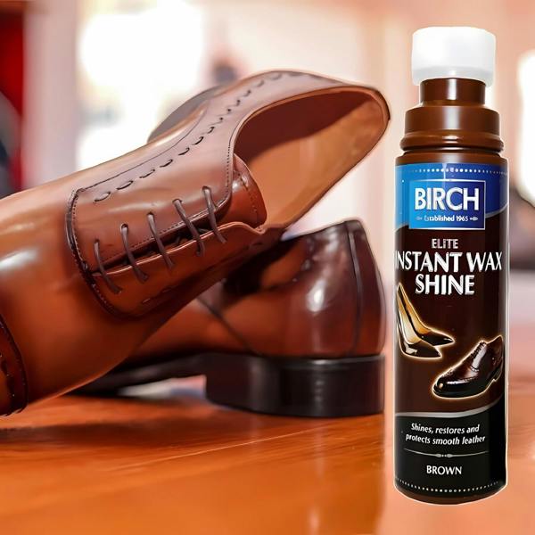 BIRCH Elite Instant Wax Shine - Quick Buff-Free Gloss for Shoes and Boots 75ml